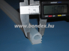 16 mm széles bordázott szilikon D profil